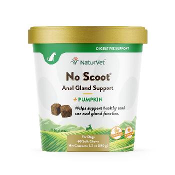 NaturVet No Scoot Soft Chew Plus Pumpkin for Dogs, 60 count